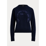 Джемпер LOGO CREST COTTON CREWNECK SWEATER Lauren Ralph Lauren, темно-синий - фото