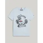 Футболка Tommy Hilfiger "GREETINGS FROM TEE S/S", дети до 16 лет, крупный принт спереди, синий - фото 8