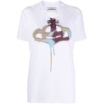 Vivienne Westwood Orb-spraypaint cotton T-shirt, белый - фото