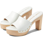 Туфли Stuart Weitzman Pearl Clog 85 Sandal, белый - фото