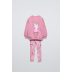 Свитшот и леггинсы peppa pig co-ord ZARA, розовый - фото 2