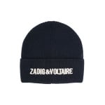 Zadig & Voltaire Kids шапка с вышитым логотипом, синий - фото