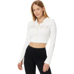 Свитер Juicy Couture Fitted Cropped Two Way Zip Hooded, цвет Angel - фото