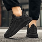 Кроссовки мужские Lifestyle Shoes Men Low-Top Aokang, цвет All black - mesh - фото 18