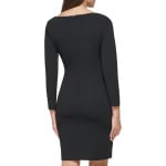 Платье Long Sleeve Double D Hardwear Scuba Crepe DKNY, черный - фото 2