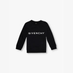 Свитшот из хлопкового трикотажа с фирменным принтом 4-12 лет Givenchy, черный - фото