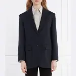 Элегантный шерстяной жакет классического кроя Max Mara, синий - фото