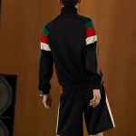 Куртка GUCCI FW22 Neoprene zip jacket with Web 'Black', черный - фото 4