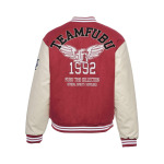 Бомбер Chaquetas FUBU COLLEGE VARSITY, темно-красный, цвет dark red creme black - фото 5