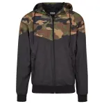 Анорак URBAN CLASSICS " Urban Classics Men's Pattern Arrow Windrunner" (1 шт.), с капюшоном, черный - фото