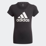 Детская футболка Essentials, большой логотип Adidas, черный - фото