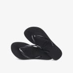 Узкие резиновые шлепанцы с кристаллами Havaianas, черный - фото 4