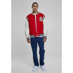 Бомбер Chaquetas FUBU FM231-021-2 OLD ENGLISH VARSITY, красный с белым, черный - фото 2