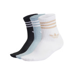 Детские носки Adidas Originals, цвет 3 double packs (white + magic gray + black) - фото