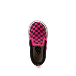 Кеды Vans Slip-On Checkerboard Skate Shoe, черный/розовый - фото 2