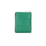 Кошелек Bottega Veneta Cassette Compact Zip Around, цвет Mermaid & Silver - фото 2