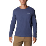 Футболка Columbia Thistletown Hills Long Sleeve Logo, цвет Dark Mountain Heather - фото