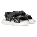 Сандалии Calvin Klein Jeans "AOP VELCRO SANDAL", летняя обувь, обувь на липучке, сандалии, с логотипом, черный - фото