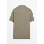 Рубашка поло SHORT SLEEVE TEXTURED Massimo Dutti, пестрый бежевый - фото 2