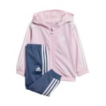 Спортивный костюм Adidas Sportswear Essentials Shiny Hooded Tracksuit, розовый - фото