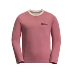 Свитер с круглым вырезом Jack Wolfskin "ACTAMIC LONGSLEEVE K", розовый - фото