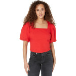 Блуза Vince Camuto Puff Sleeve Square Neck Blouse, цвет Cherry Red - фото 4