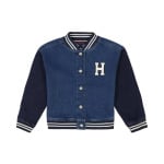 Джинсовая университетская куртка Tommy Hilfiger, синий - фото