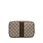 Gucci Savoy leather wash bag, коричневый - фото 2