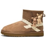 Женские ботинки CLASSIC MINI Snow Boots Fox Brown/Sandy Beige/Lucky Blue Ugg - фото