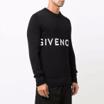 4G Трикотажный хлопковый круглый вырез Givenchy, черный - фото 4