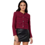 Куртка Pennio Cropped Boucle Jacket Ted Baker, цвет Light Red - фото