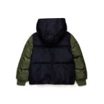 MM6 Maison Margiela Kids стеганый пуховик в стиле колор-блок, черный - фото 2