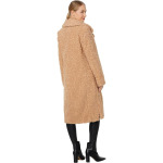 Пальто Sam Edelman Notch Collar Single-Breasted Maxi Teddy Coat, кэмел - фото