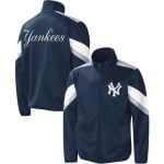 Мужская спортивная куртка Carl Banks Navy New York Yankees Earned Run с молнией во всю длину G-III - фото