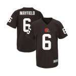 Футболка с V-образным вырезом Big Boys Baker Mayfield Brown Cleveland Browns Performance Имя и номер игрока Outerstuff - фото