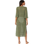 Купальник Vince Camuto Crochet Caftan Cover-Up, цвет Safari Green - фото 2