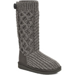 Сапоги Classic Cardi Cabled Knit UGG, серый - фото