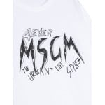 MSGM Kids футболка с логотипом, белый - фото 3