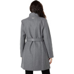 Куртка Vince Camuto Belted Wool Coat with High Neck and PU Trim V29777A-ME, цвет Medium Grey - фото 2