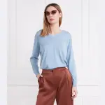 Шелковый свитер обычного кроя Max Mara, синий - фото 2