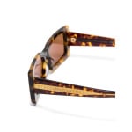 Stella McCartney Eyewear солнцезащитные очки в прямоугольной оправе, коричневый - фото 3