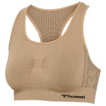 Бесшовный спортивный топ Hummel Shaping, бежевый - фото 3