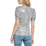 Топ Karl Lagerfeld Paris Short Sleeve V-Neck Knit, цвет Silver/Grey Heather - фото 2