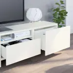 Тумба под телевизор, белый, 240x42x230 см, LAPPVIKEN, открывающийся нажатием BESTÅ IKEA - фото 6