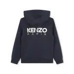 Толстовка с рисунком спереди и логотипом сзади Kenzo Kids, темно-синий - фото 2