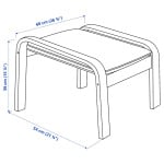 ПОЭНГ Кресло и подставка для ног, черно-коричневый/Хилларед бежевый POÄNG IKEA - фото 7