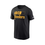 Мужская черная футболка Pittsburgh Steelers Air Essential Nike, черный - фото 2