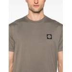 Stone Island футболка из хлопка с нашивкой в виде компаса, коричневый - фото 5