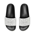 Сандалии Tory Burch Double T Pool Slide, цвет Bianco/Nero - фото