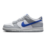 Кроссовки Nike Dunk Low Mini Swoosh, серый/белый/синий - фото